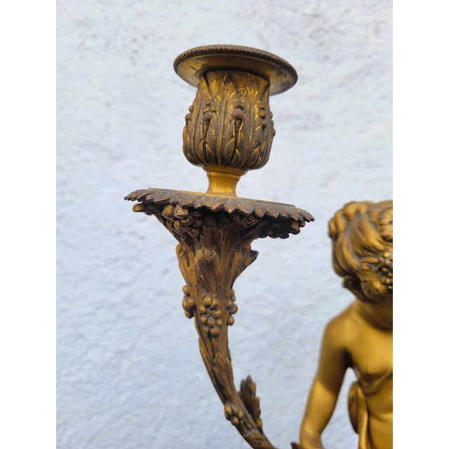 19th Century Gilt Bronze Fireplace Trim Set from Clodion, Set of 3 For Sale - Image 10 of 18