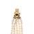 Contemporary Lion Head Necklace Estate 2.50ct Diamond 18k Gold5 Strand Pearl For Sale - Image 3 of 5