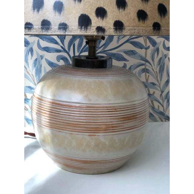 Mid-Century Modern Art Deco Table Lamp by Anna-Maria Thomson for Upsala Ekeby, 1930s For Sale - Image 3 of 7