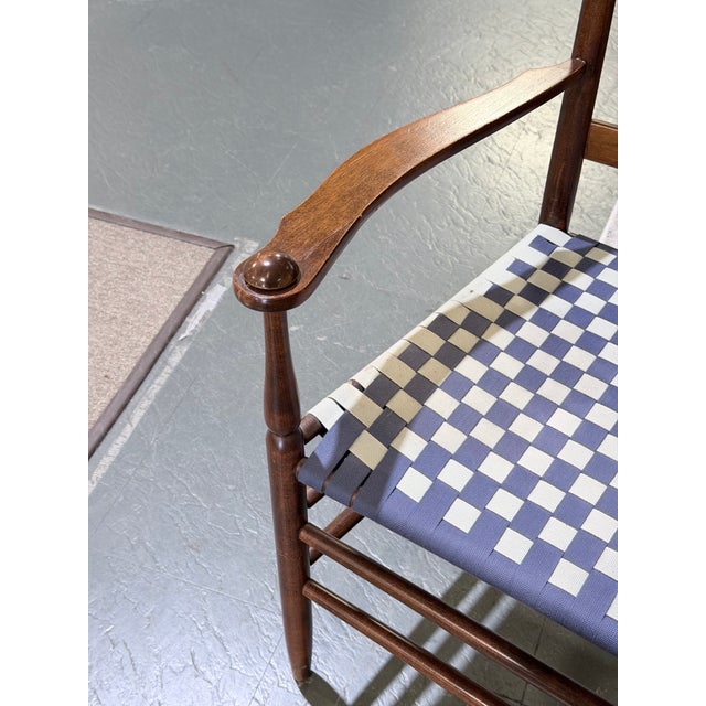 Vintage Asher Benjamin Tiger Maple Extension Dining Table Set For Sale - Image 10 of 11