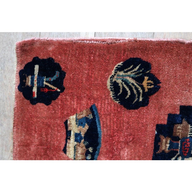 1920s, Antique Chinese Art Deco Rug 2 X 4 For Sale - Image 10 of 11