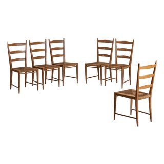 Dining Chairs attributed to Paolo Buffa, 1950s, Set of 6 For Sale
