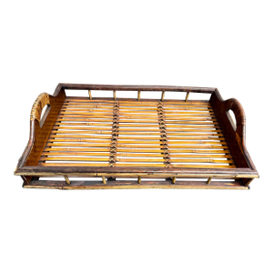 Natural Bamboo Handmade Handled Tray