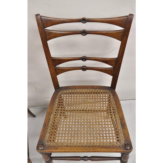Mid 19th Century Antique Italian Biedermeier Arts & Crafts Walnut Bowtie Chiavari Side Chair Pair For Sale In Philadelphia - Image 6 of 12