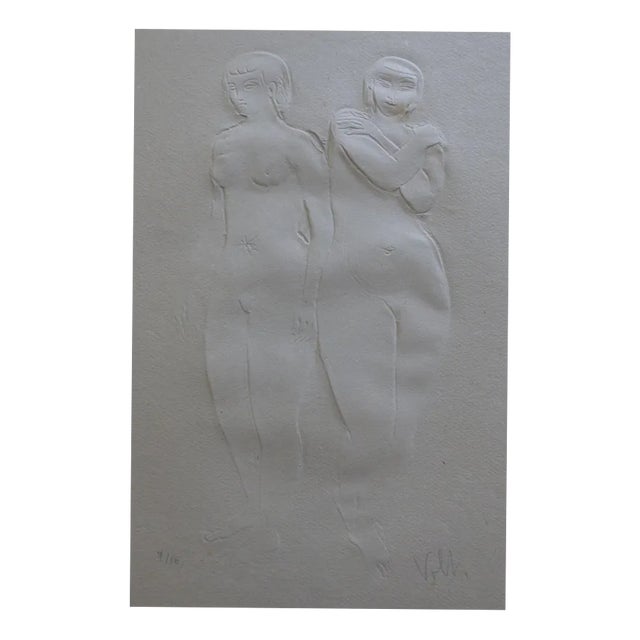 Antoniucci Volti, Two Naked Women, Embossing For Sale