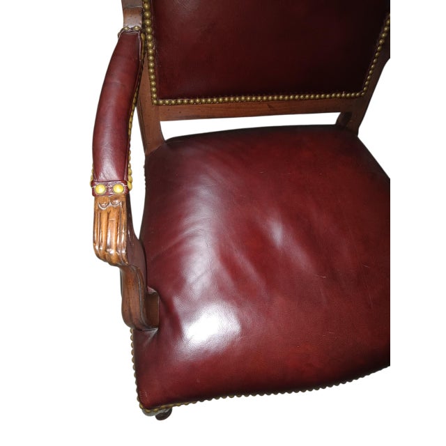 Red The Merion Armchair: A Timeless Classic Discover a Heritage of Unparalleled Comfort and Elegance, Exclusively at Ethan Allen. For Sale - Image 8 of 8