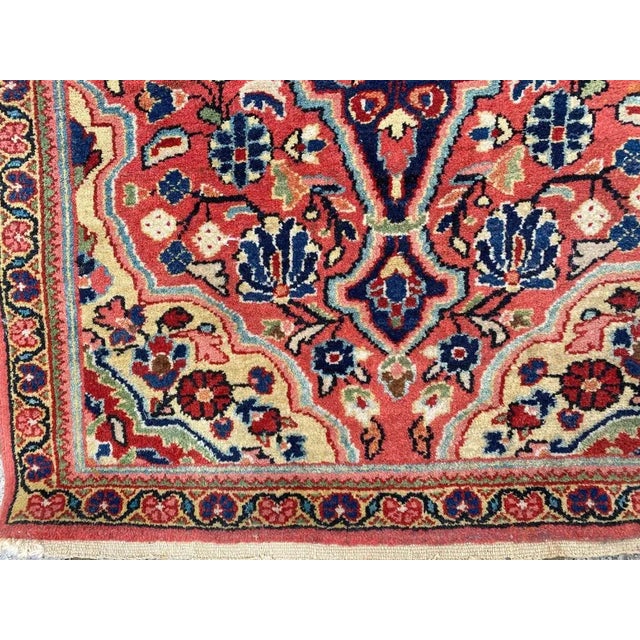 Small Vintage Sarouk Rug For Sale - Image 3 of 18