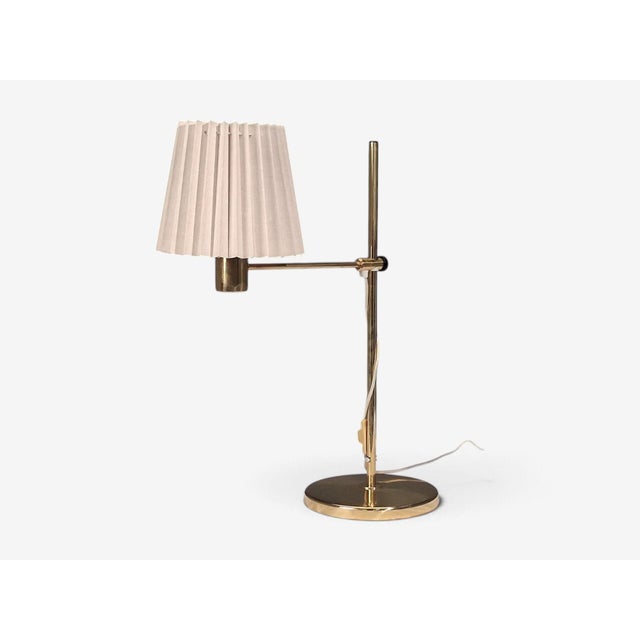 Hans-Agne Jakobsson, Large Adjustable Table Lamp, Polished Brass, Sweden, 1960s For Sale - Image 4 of 16