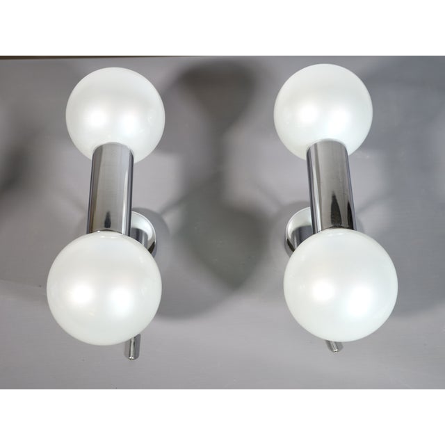 Space Age Chrome Wall Lights by Motoko Ishii for Staff, 1970s, Set of 2 For Sale - Image 11 of 13