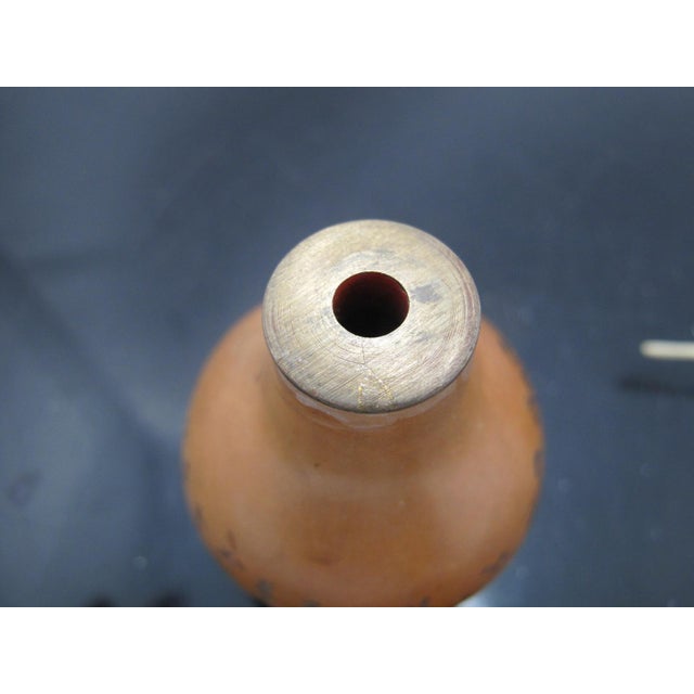 Chinese Hand Etched Figural & Script Gourd Snuff Bottle With Jade Green Stopper For Sale - Image 10 of 14