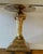 Vintage mid century solid brass pillar candle holder. Features four ram heads, one on each side. Stands 6” tall, 4.5"...
