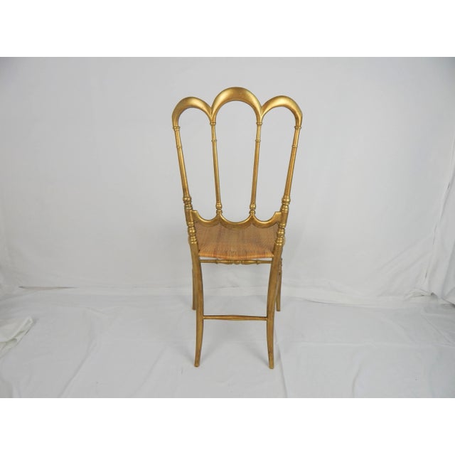 Gilded Wood Chiavari Chair With Woven Seat For Sale In Orlando - Image 6 of 12