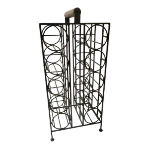 1970s Vintage Industrial Wrought Iron Wine Rack