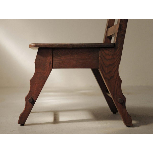 Modernist Oak Chairs, France, 1940s, Set of 2 For Sale - Image 11 of 18