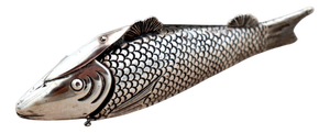 Fish Shaped Silver Toothpick Holder