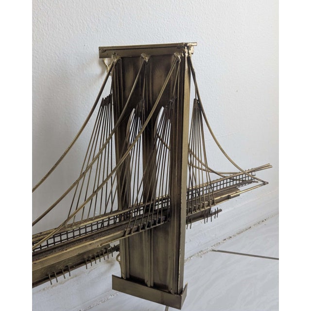 1970s 1976 Curtis Jere Brooklyn Bridge Wall Sculpture For Sale - Image 5 of 10