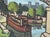 G. Delaire, Barges on the Seine, 1994, Oil Painting on Canvas For Sale - Image 3 of 11