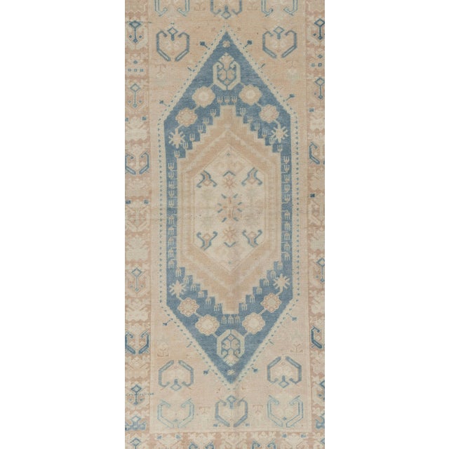 Tan Vintage Turkish Oushak Rug 2'11 X 6'5 For Sale - Image 8 of 8