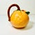 Mid 20th Century Coastal Boho Chic Hollywood Regency Majolica Trompe L’Oeil Orange Pitcher For Sale - Image 6 of 15