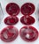 Contemporary 1930's Royal Ruby by Anchor Hocking Salad 7" Plates - 6pc Set For Sale - Image 3 of 9