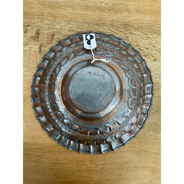 Vintage Hand Hammered Egyptian Copper Bowl With Etchings For Sale - Image 11 of 11