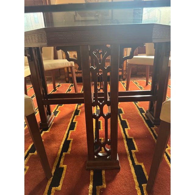 Wood 1990s Chinoiserie Dining Table For Sale - Image 7 of 10