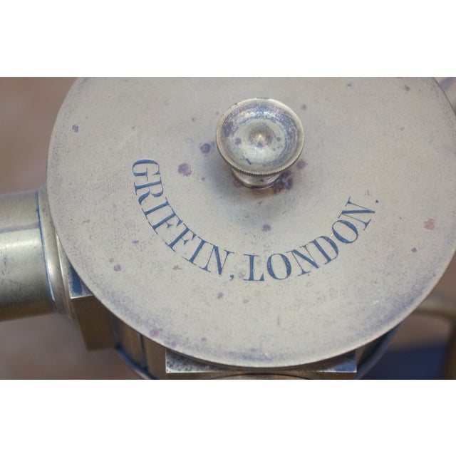 Early 20th Century Antique Griffin London England Cast Iron Brass Scientific Spectroscope 12" For Sale - Image 5 of 18