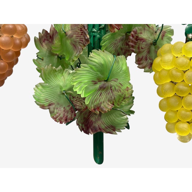 1950s Italian Modern, Murano Glass, Art Glass, Grape Bunch Pendant Light, Italy, 1950s For Sale - Image 5 of 10