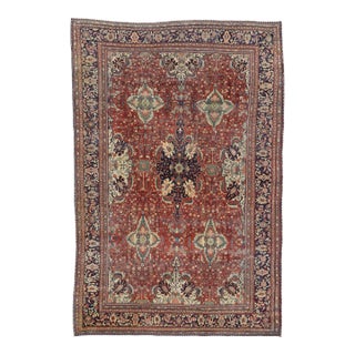Antique Persian Sarouk Farahan Rug - 08'05 X 12'06 For Sale