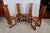 Rare set of solid mahogany chairs with a slender silhouette, characterized by a high file. Each of these seats rests on...
