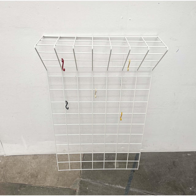 Ivory Mid-Century Modern German Minimalist White String Coat Rack, 1960s For Sale - Image 8 of 18