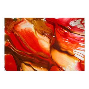 Contemporary Abstract Ink on Paper Painting "L'île (Untitled 23042)" by Martín Reyna