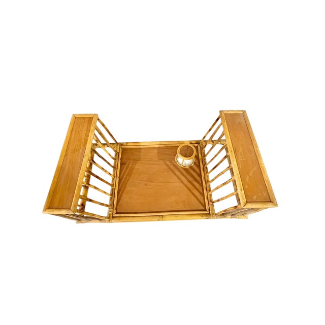 Vintage Bamboo and Rattan Bed Dining Tray For Sale - Image 11 of 12