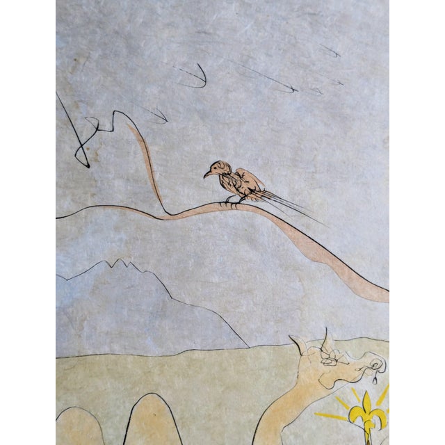 1970s Salvador Dalí­, La Cour Du Lion (The Court of the Lion), 1974, Original Hand-Signed Color Engraving For Sale - Image 5 of 14