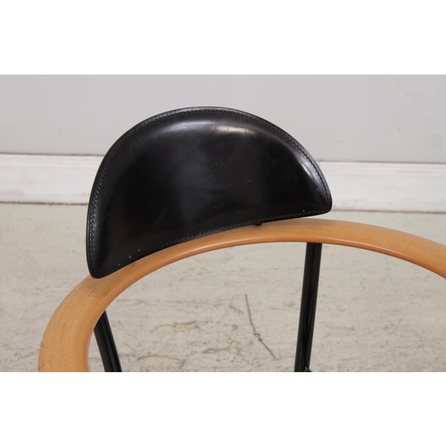 Black Arrbem Set of 4 Stiletto Arm Dining Chairs For Sale - Image 8 of 17