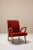 Vintage Italian Armchair in Walnut and Burgundy, 1960s For Sale - Image 4 of 13