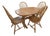 Hunt Country Furniture Oak Dining Extension Table & Chairs For Sale