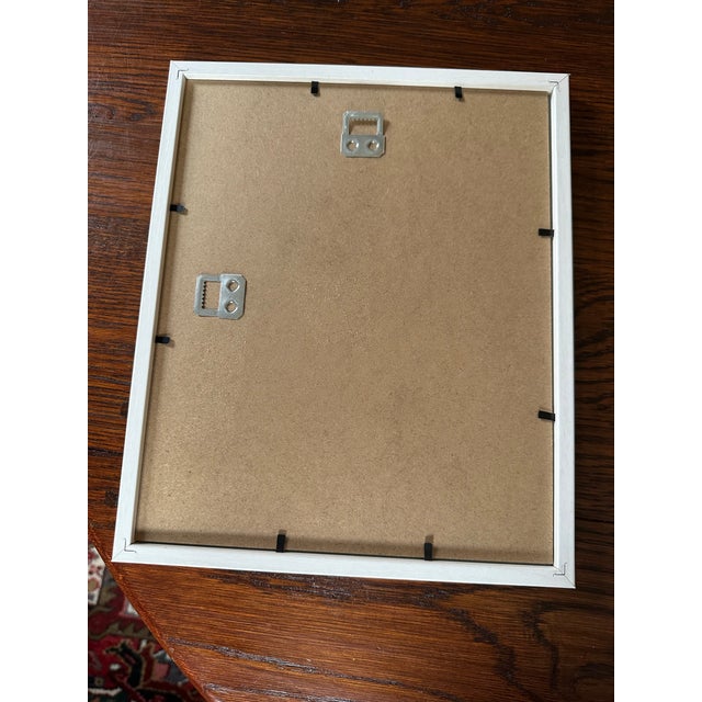 Erin Simon Original “Scrolling” in Blues Framed in White For Sale In Baltimore - Image 6 of 6