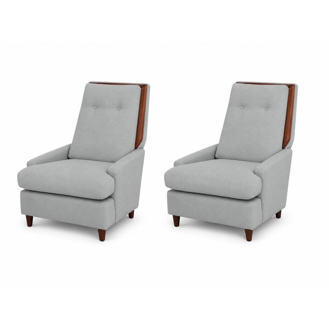Mid Century Lounge Chairs -Pair For Sale - Image 4 of 4