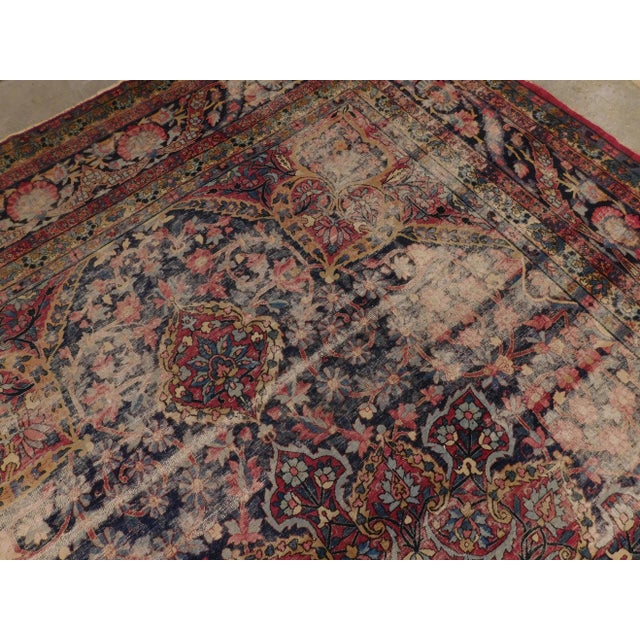 1900s Antique Persian Kerman Lavar Rug-9'x 13' For Sale - Image 4 of 13