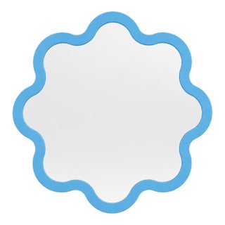 Contemporary Wavy Entryway Hvyli Round 80 Mirror by Oitoproducts For Sale
