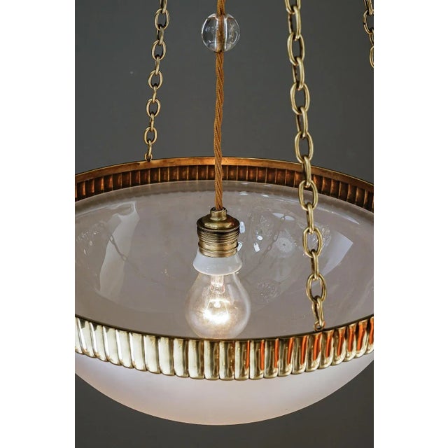 Chandelier with Original Glass Shade Vienna from Otto Prutscher, 1908 For Sale - Image 11 of 12