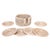 Artifacts Rattan 7-Piece Round Coaster Set For Sale