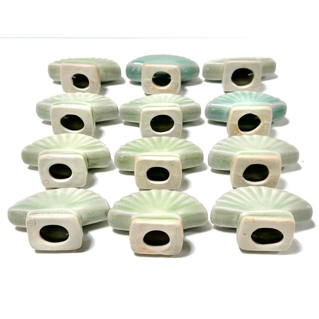 Vintage Ceramic Seashell Clamshell Place Card Holders - Set of 12 For Sale In Louisville - Image 6 of 6
