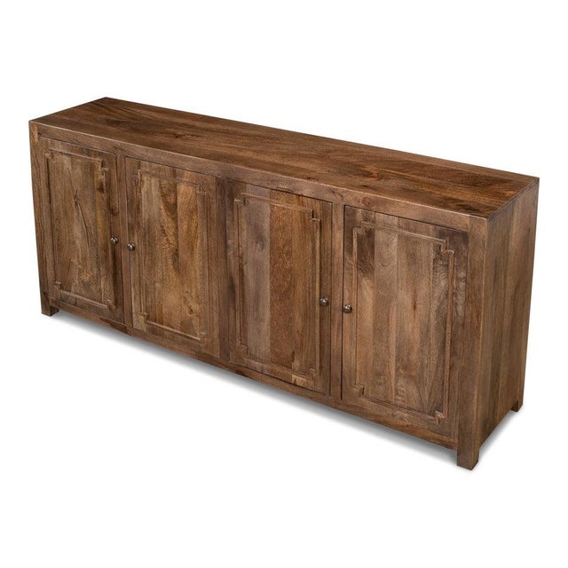 2020s Traditional Four-Door Sideboard in Walnut Tone For Sale - Image 5 of 11