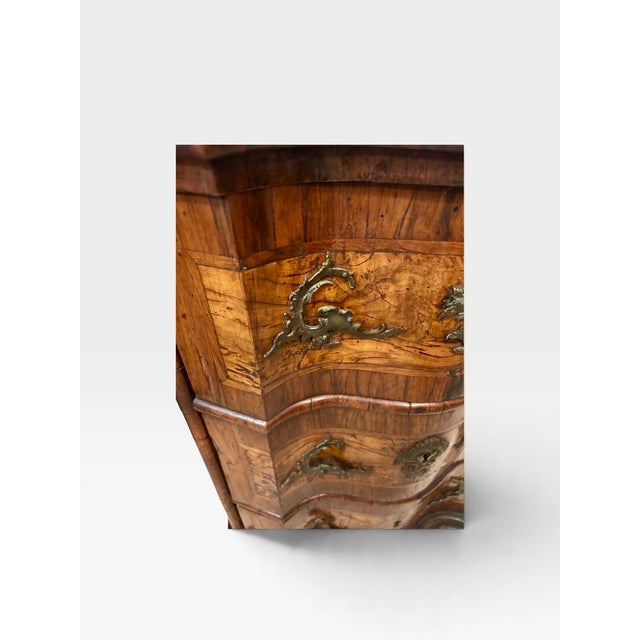 Wood German Walnut Three Drawer Commode, 18th Century For Sale - Image 7 of 11