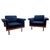 Blue Set of Mid-Century Modern Armchairs attributed to Kazuhide Takahama from Gavina, Italy, 1958 For Sale - Image 8 of 8