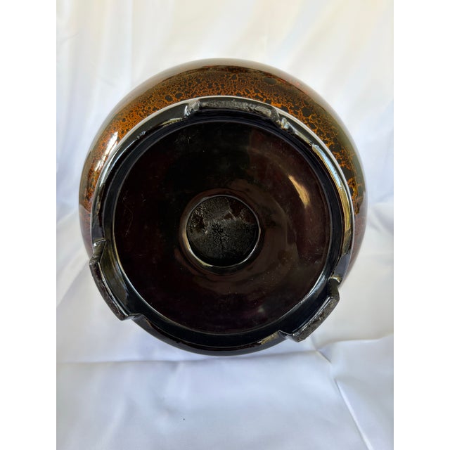 Mid-Century Japanese Black Lacquered Wood Vase With Angelfish Maki-E Decoration 16.5” For Sale - Image 10 of 12