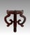 Vintage Solid Brown Rosewood Chinese Display Stand / Pedestal 5" For Sale - Image 4 of 7