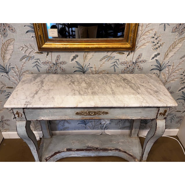Blue 19th Century Swedish-Style Console For Sale - Image 8 of 13